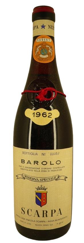 1962 Barolo Riserva Speciale Scarpa