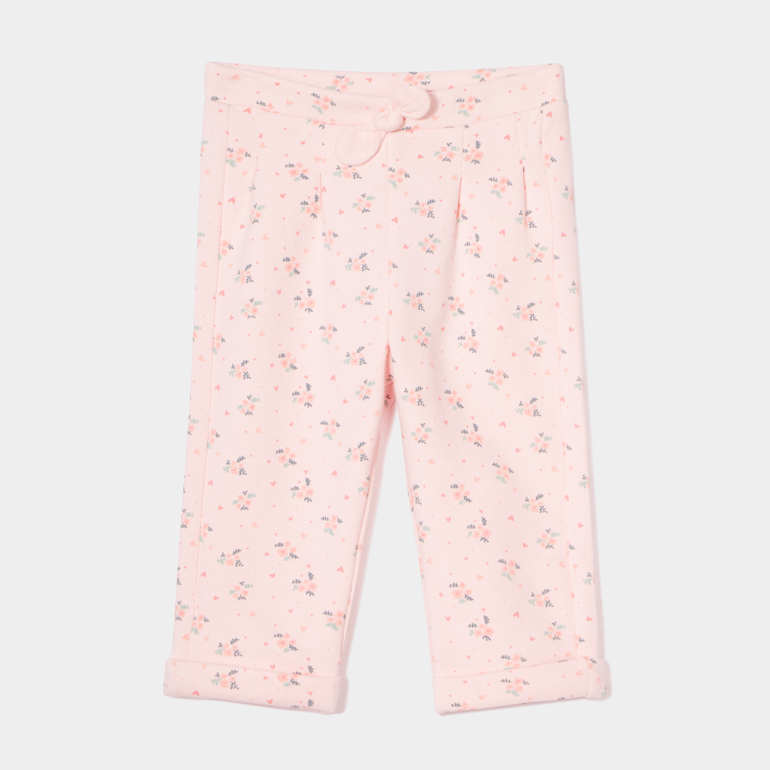Jegging taille élastiquée avec noeud rose clair bébé fille | La Halle