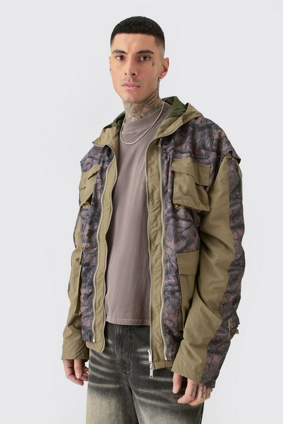 Tall Ripstop Nylon Camouflage Utility-Jacke