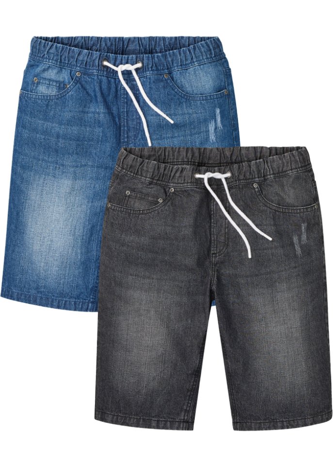 Schlupf-Jeans-Bermuda Regular Fit, (2er Pack)