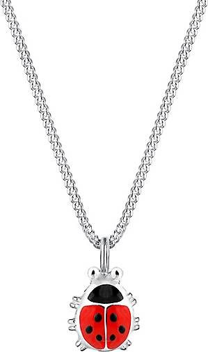 Elli Halskette Kinder Marienkäfer Talisman Emaille 925 Silber