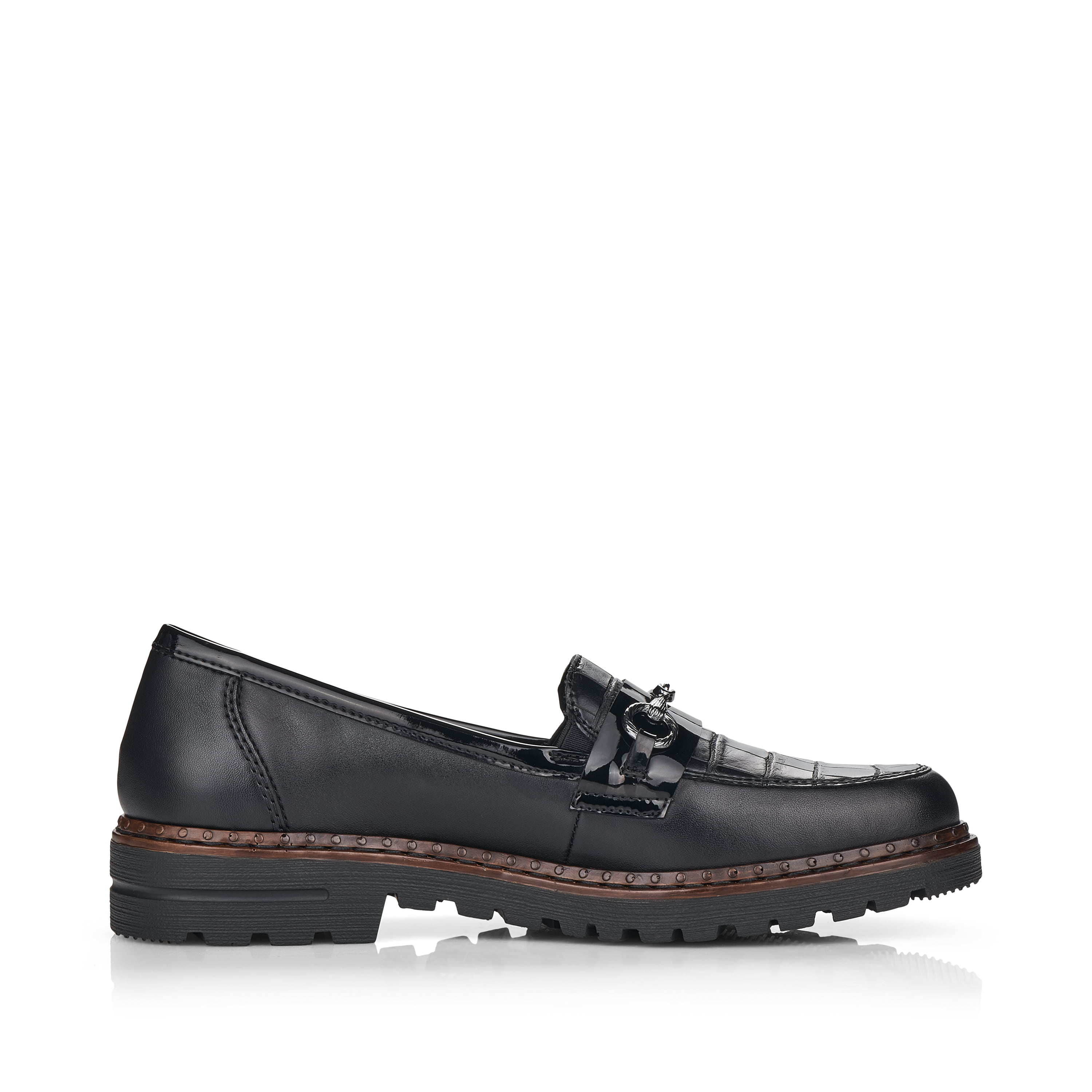 Rieker Damen Loafer graphitschwarz