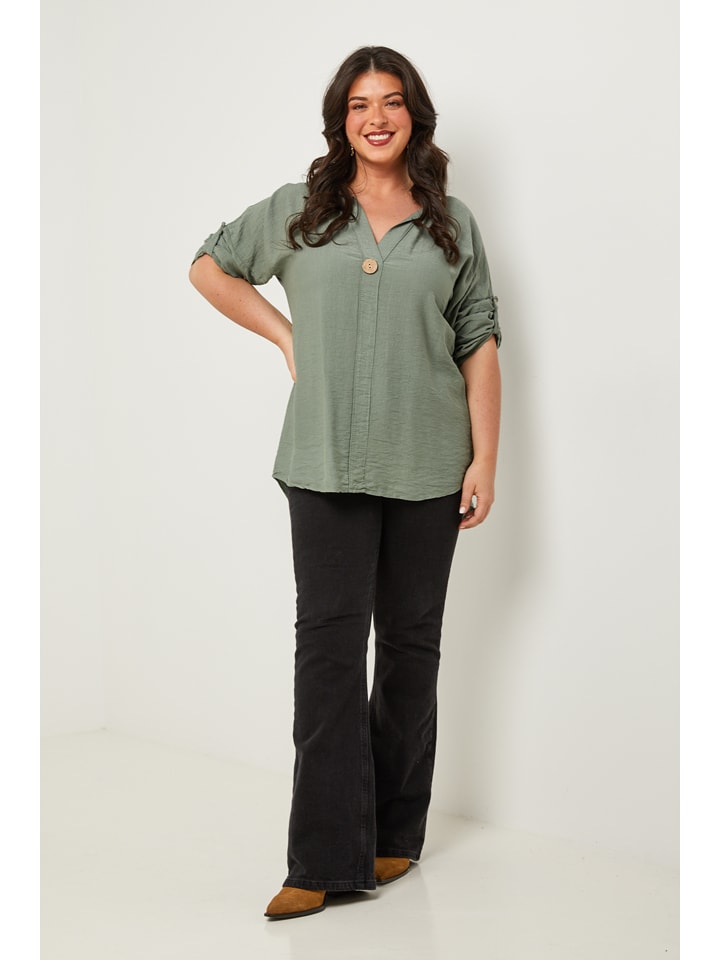 Curvy Lady Bluse in Khaki günstig kaufen