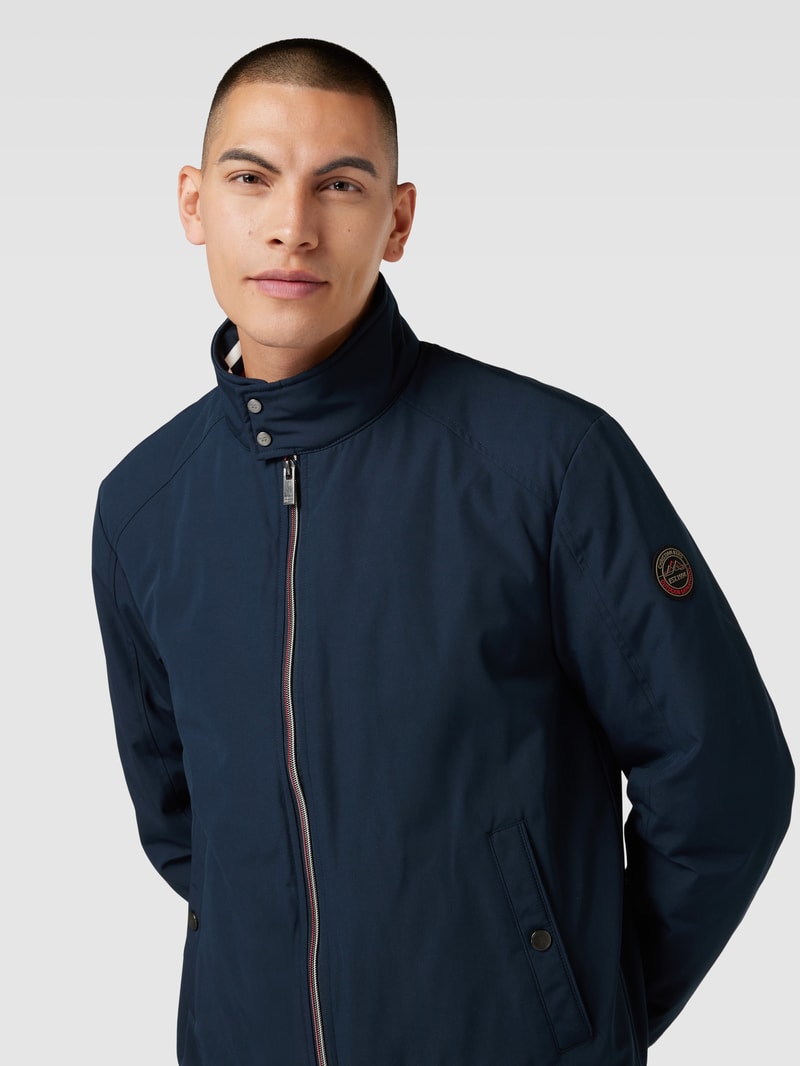 Jacke mit Stehkragen in marineblau