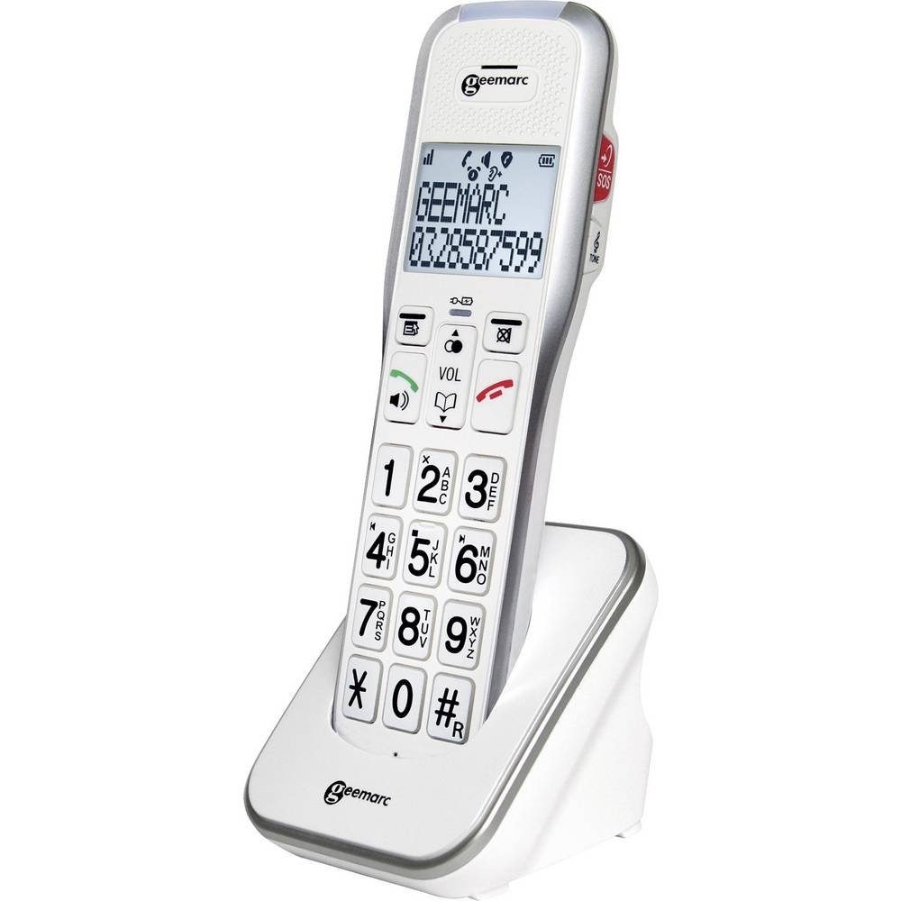 Geemarc DECT595 Seniorentelefon Seniorentelefon (Anrufbeantworter, Freisprechen, Optische Anrufsignalisierung)