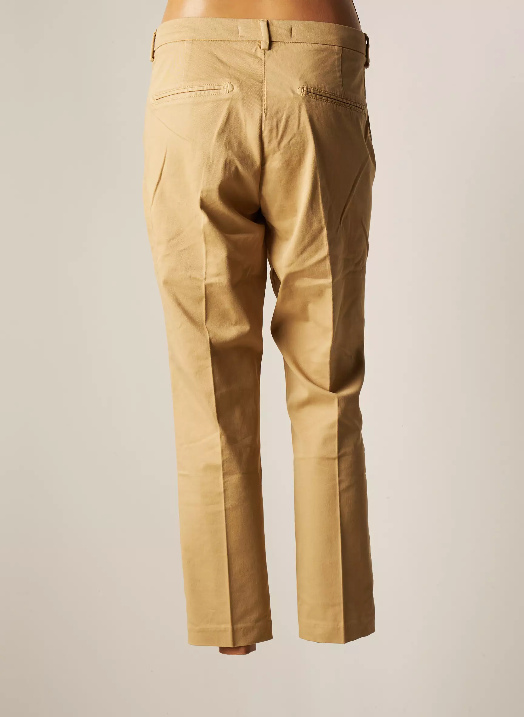 Yaya Pantalon7 8 Femme couleur beige