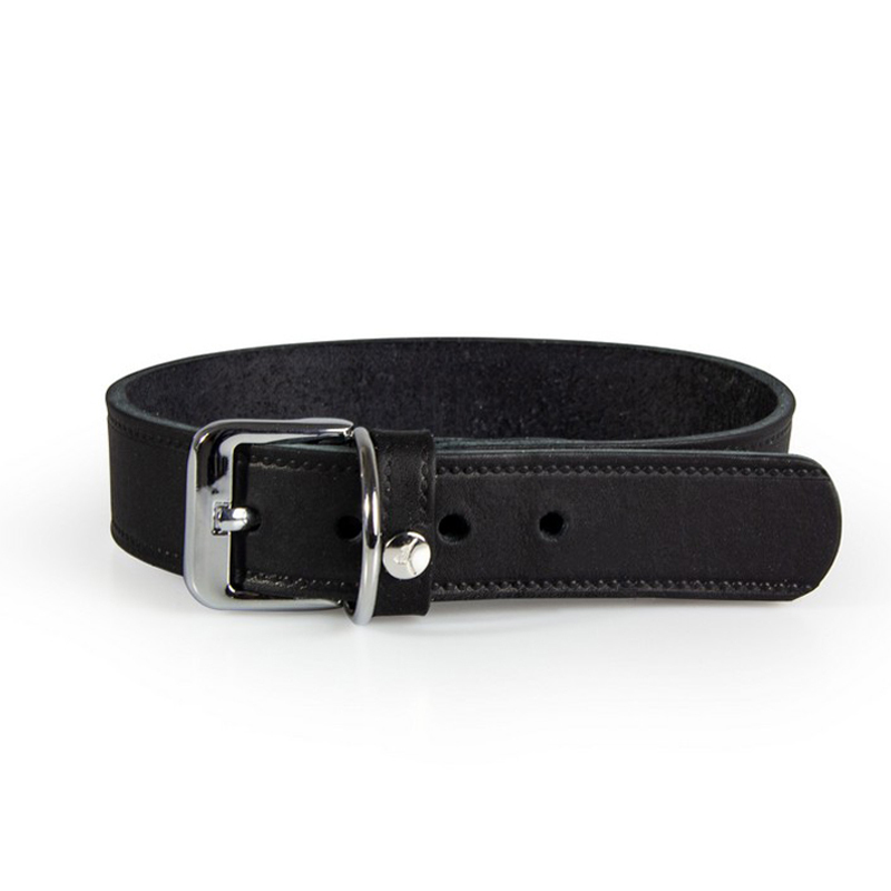 Das Lederband Hundehalsbänder Das Lederband Halsband Weinheim schwarz 2 cm, 42 cm