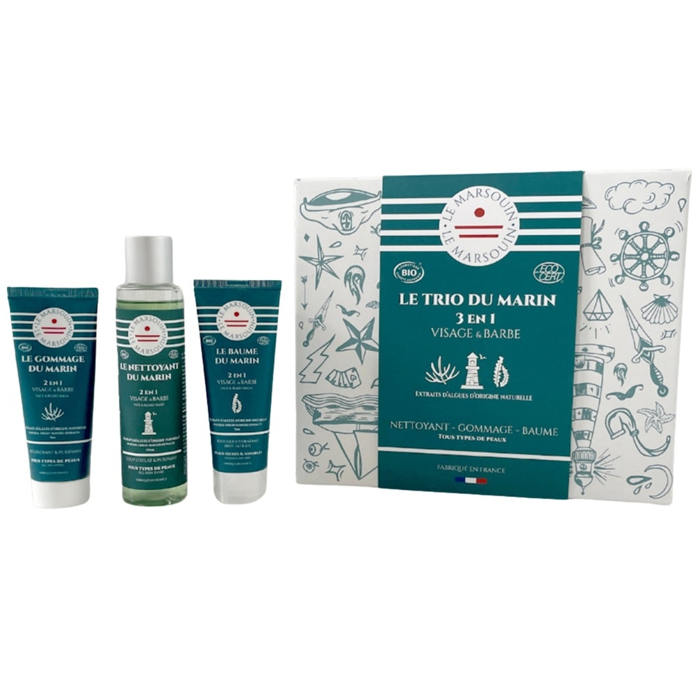 le marsouin Coffret visage Trio du Marin Coffret soin visage