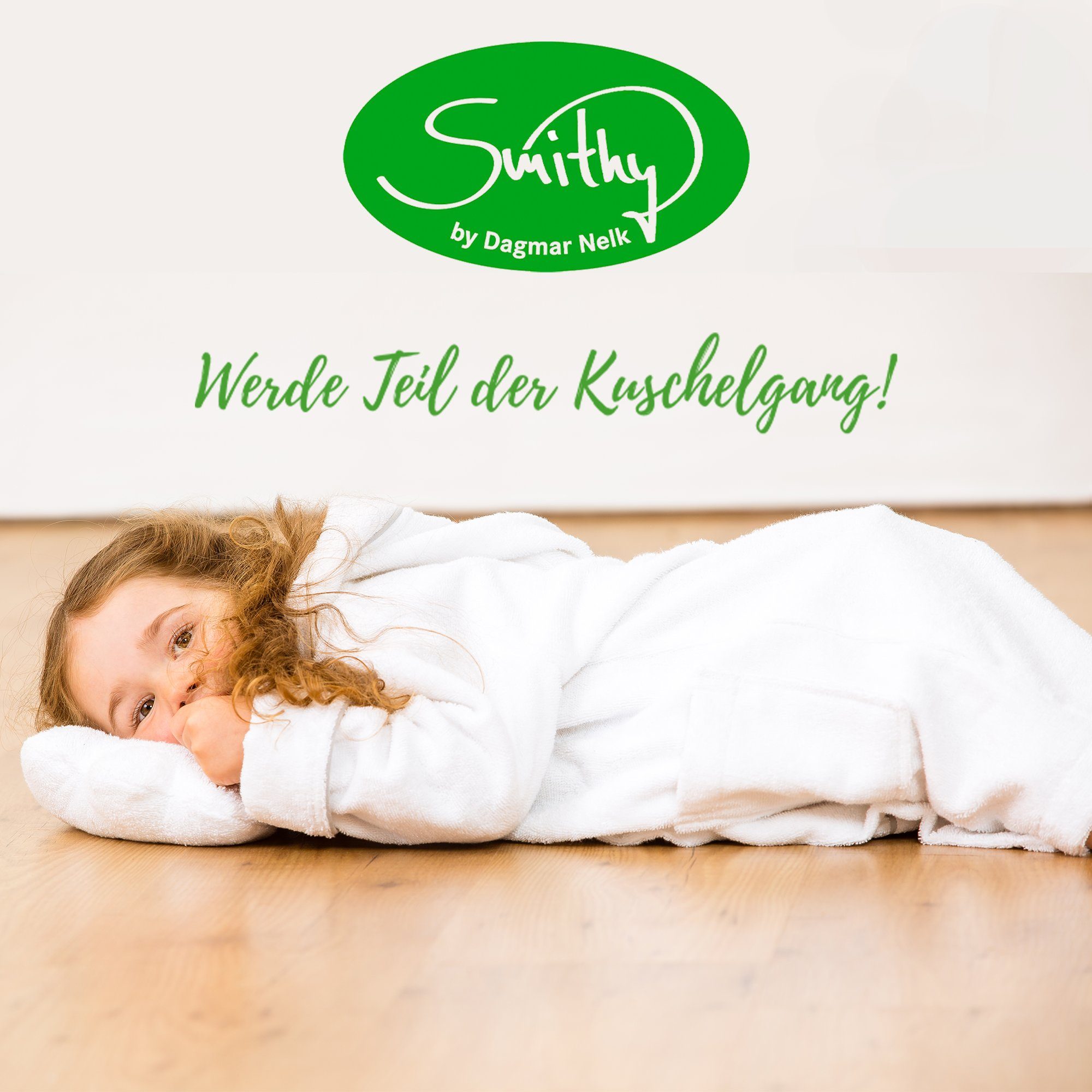 Smithy Kinderbademantel Regenbogen/Wolke, Frottee, Kapuze, Knöpfe, made in Europe