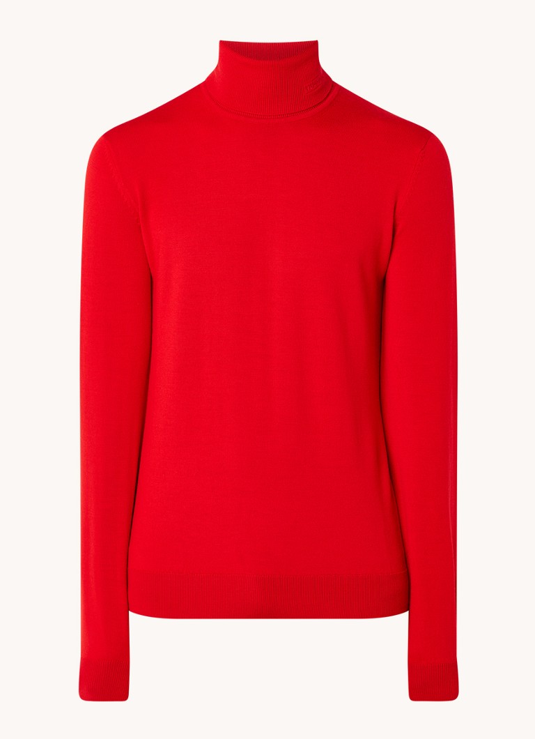HUGO BOSS San Thomas fine-knit turtleneck sweater made of virgin wool