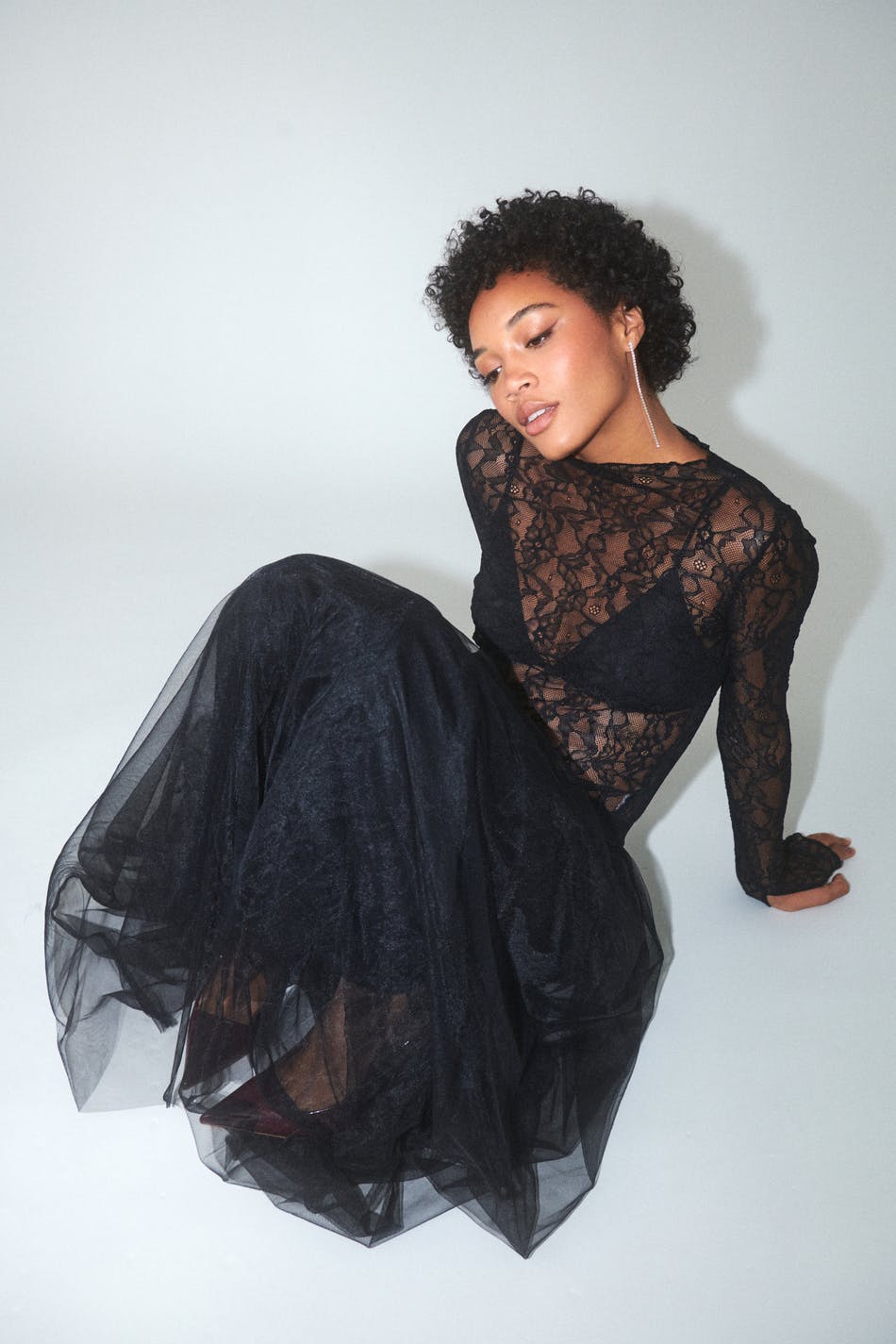 Maxi tulle skirt
