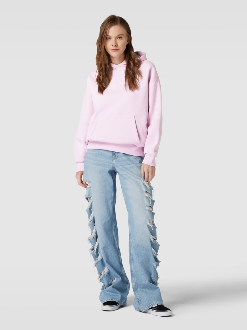 Hoodie mit Känguru-Tasche in rosé