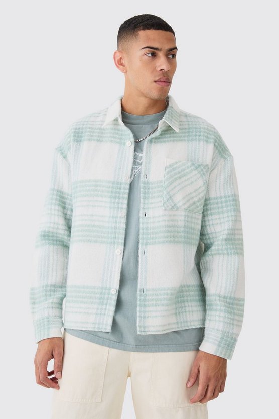 Kastiges kariertes Overshirt