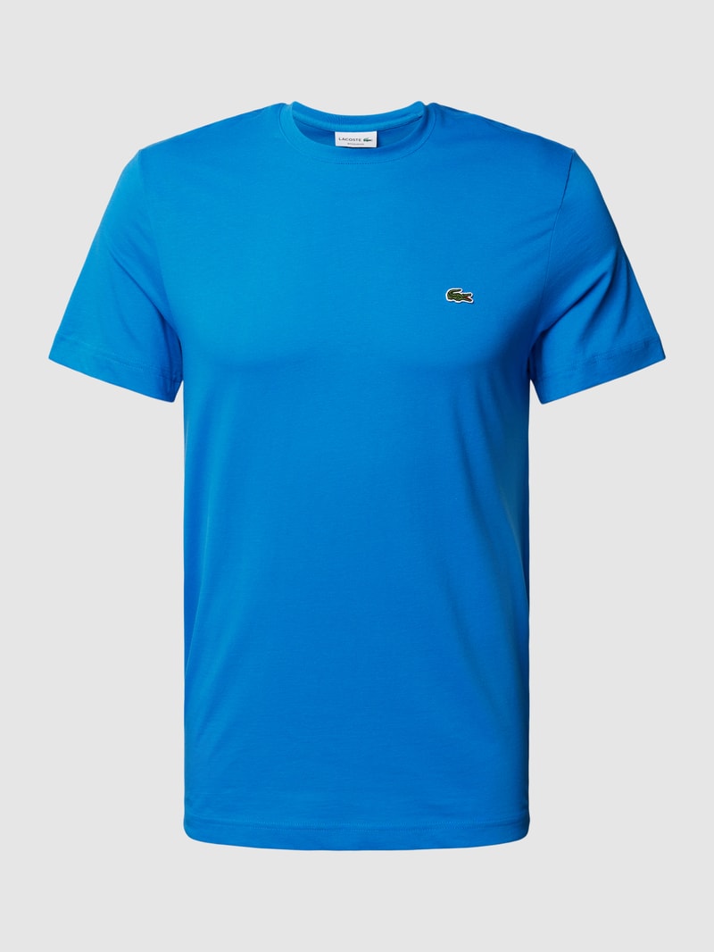 T-Shirt mit Logo-Patch in royalblau