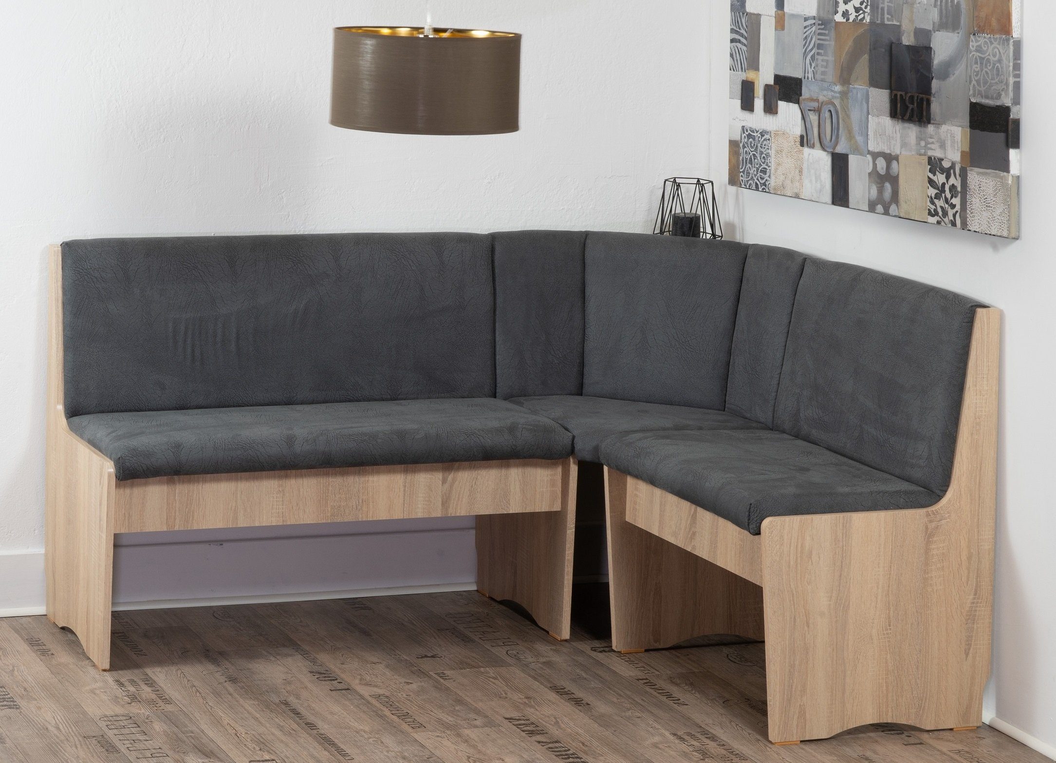 Stolebaenk Eckbankgruppe Duisburg Titanic Sonoma Ibiza FG MA+PE, (Eckbankgruppe, 1 x Eckbank, 1 x Tisch, 2 x Stuhl)