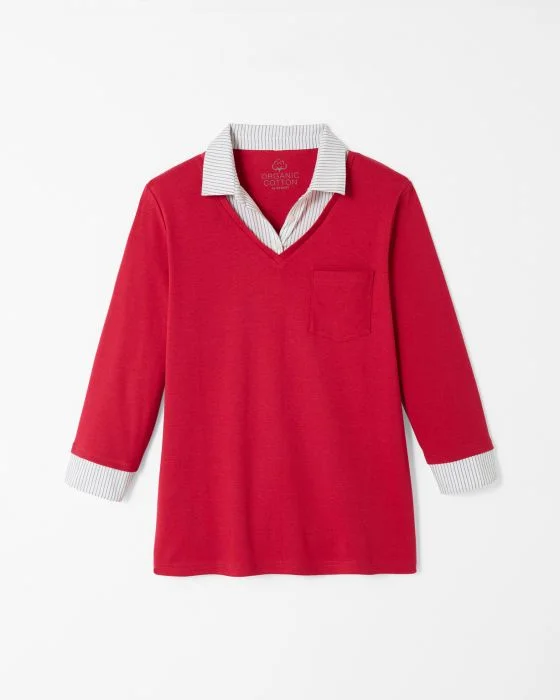 Tee-shirt effet 2 en 1 coton biologique