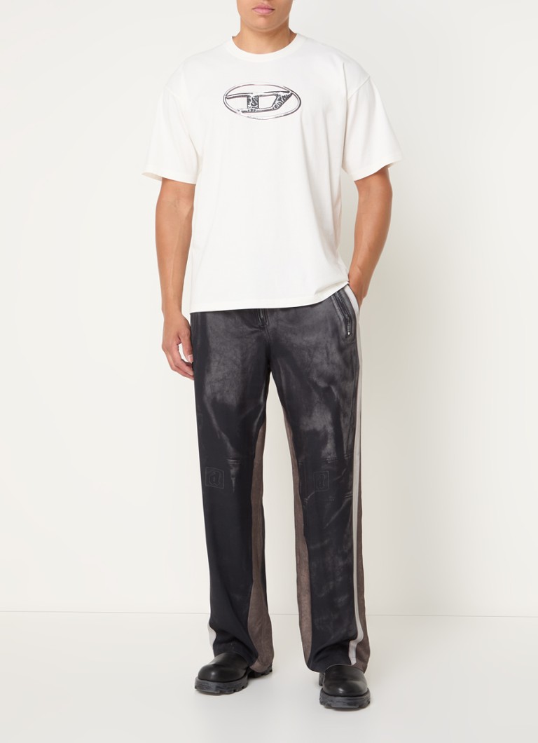 Pantaloni sport cu imprimeu dreaptă Diesel P-After