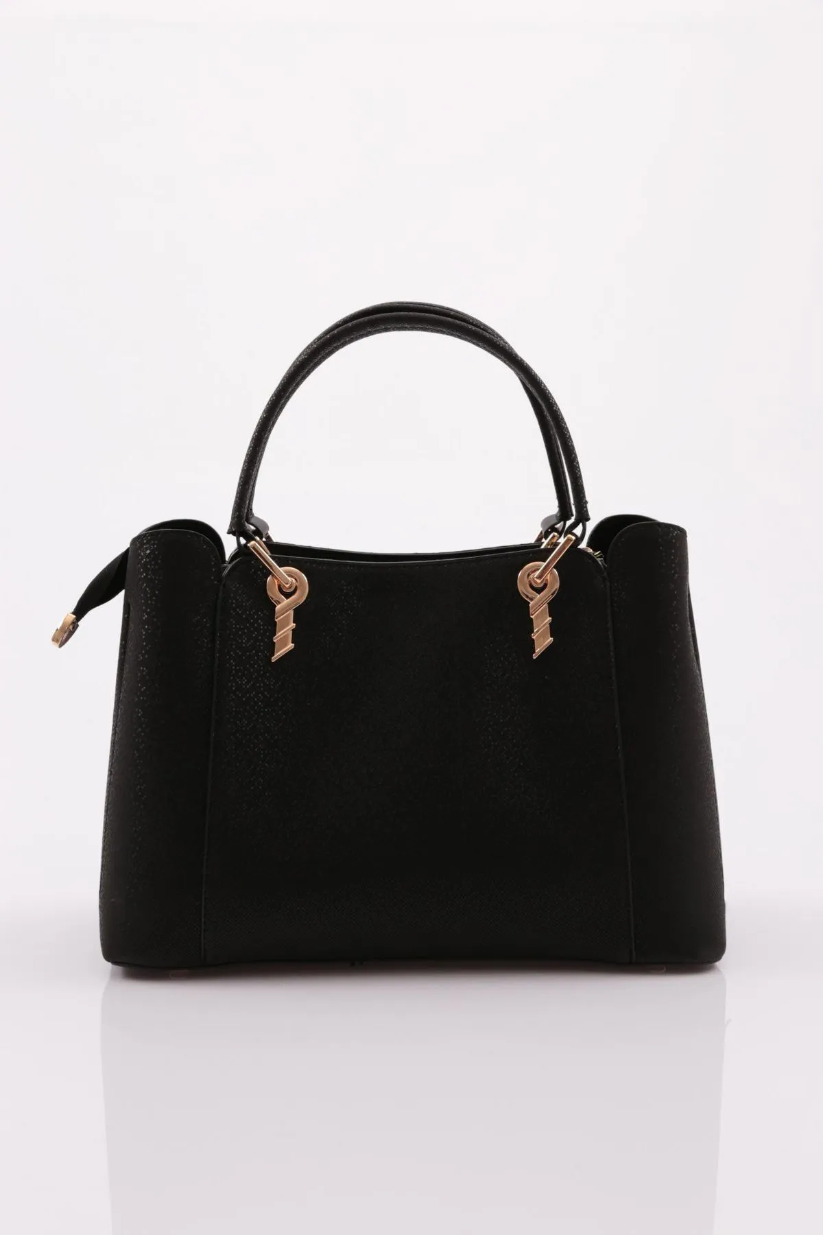 DGN  Schulter- und Handtasche für Damen Modell 3267 mit Mosaik-Motiv, Schwarz