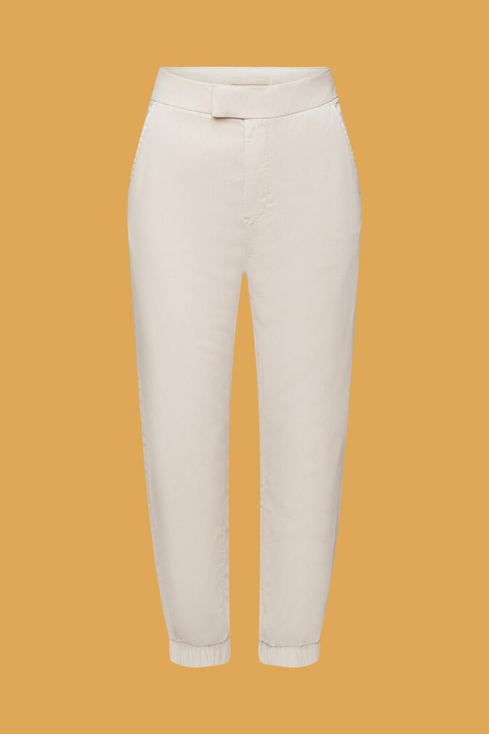 Sportive Twillhose mit hohem Bund