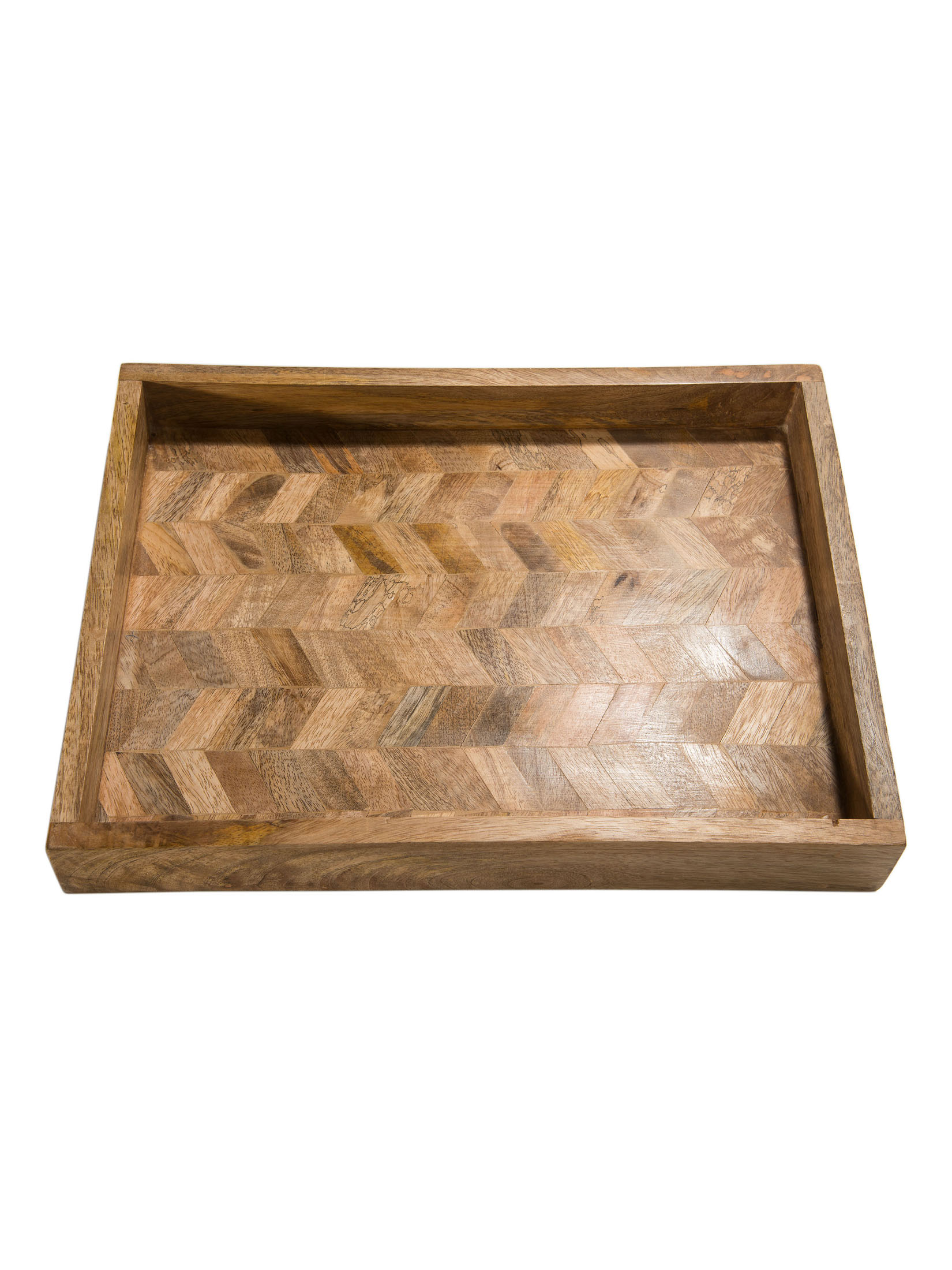 Wooden Mosaik Deko-Tablett, Braun