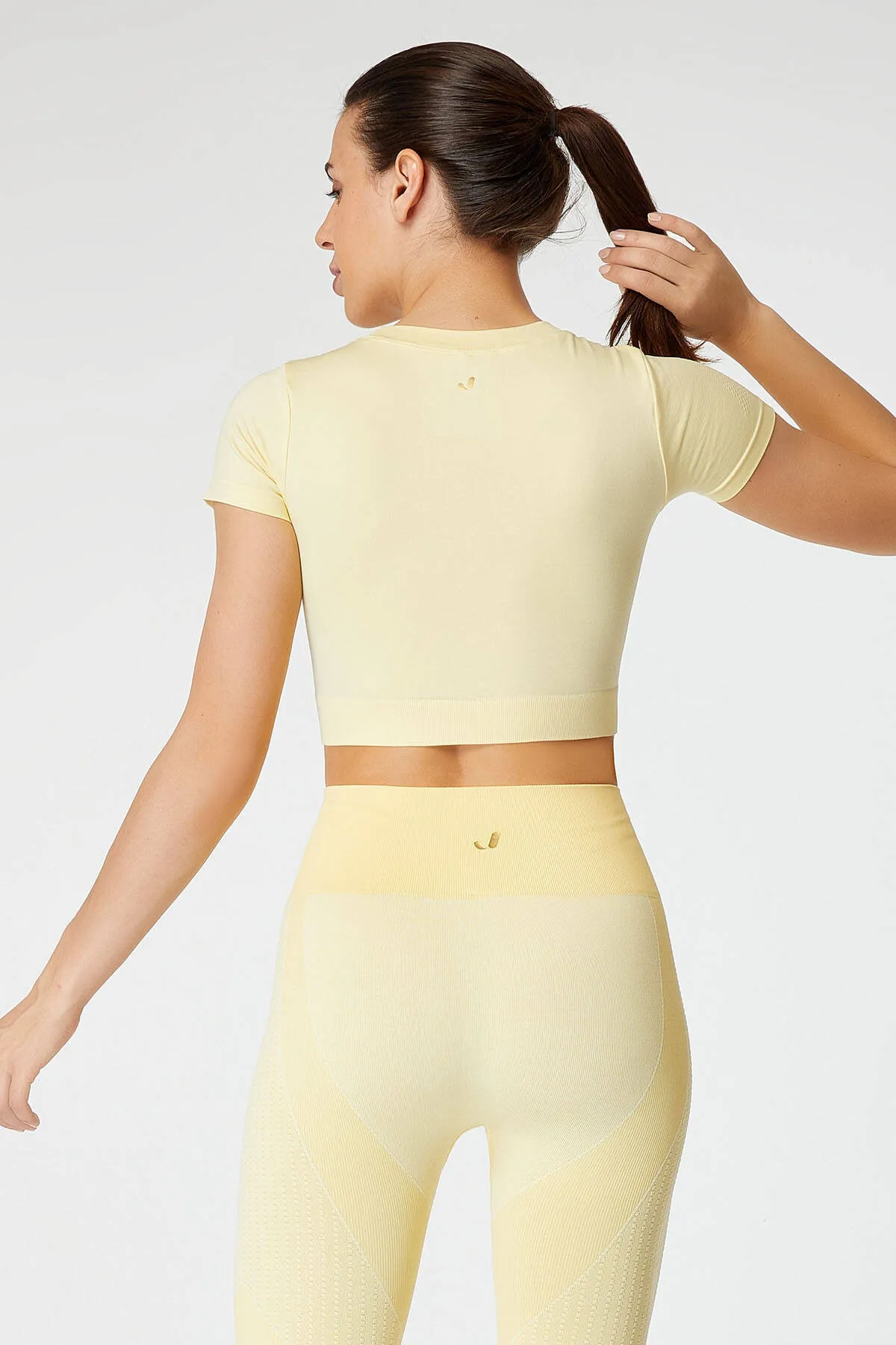 Jerf  Captiva Soft Textured & Flexible Crop Top Gelb
