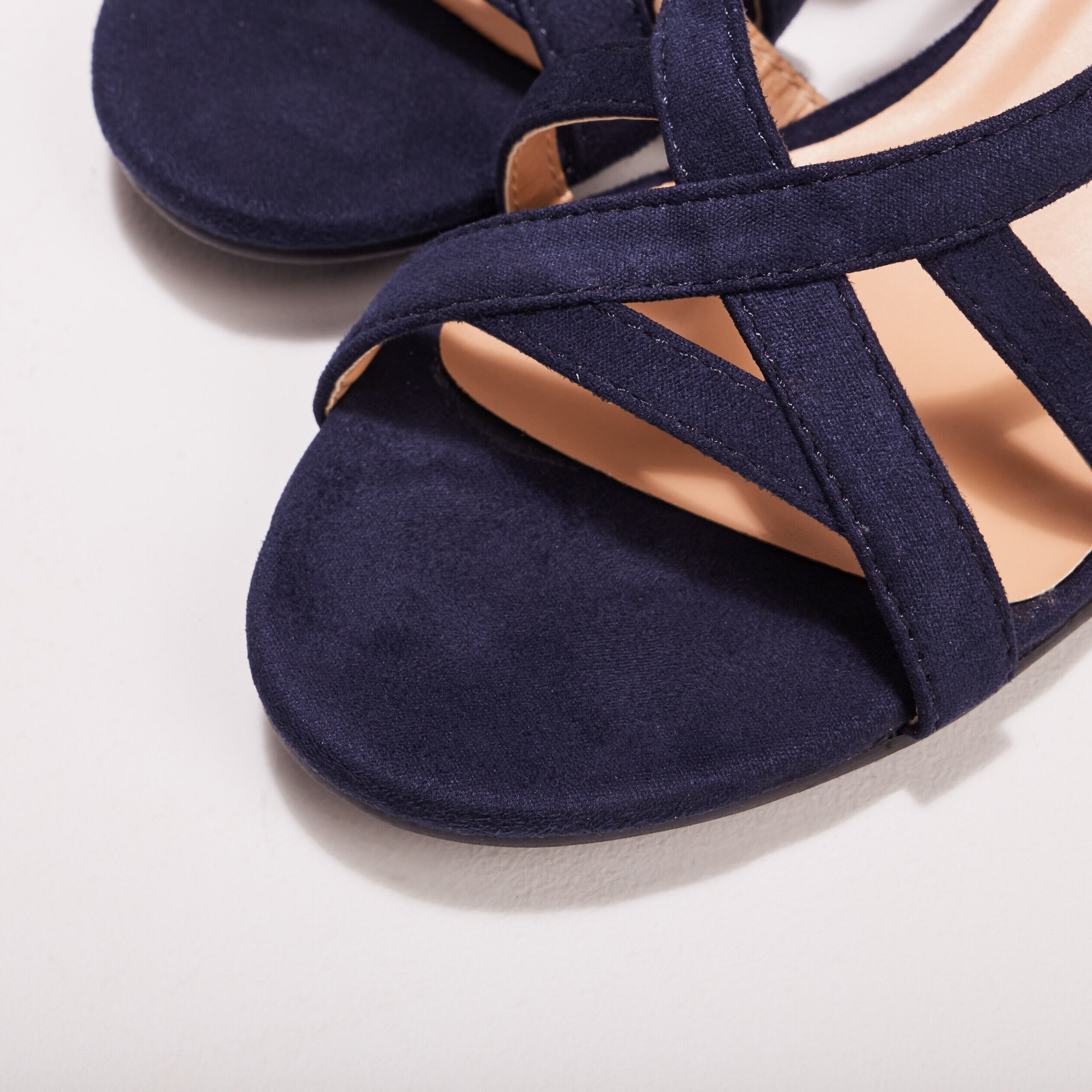 Sandales à talons avec brides bleu roi femme | Cache Cache