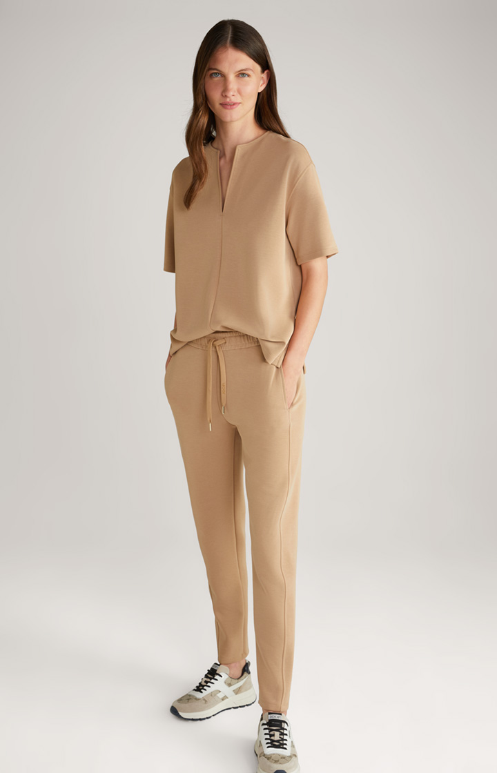 Soft Scuba-Sweat-Shirt in Beige