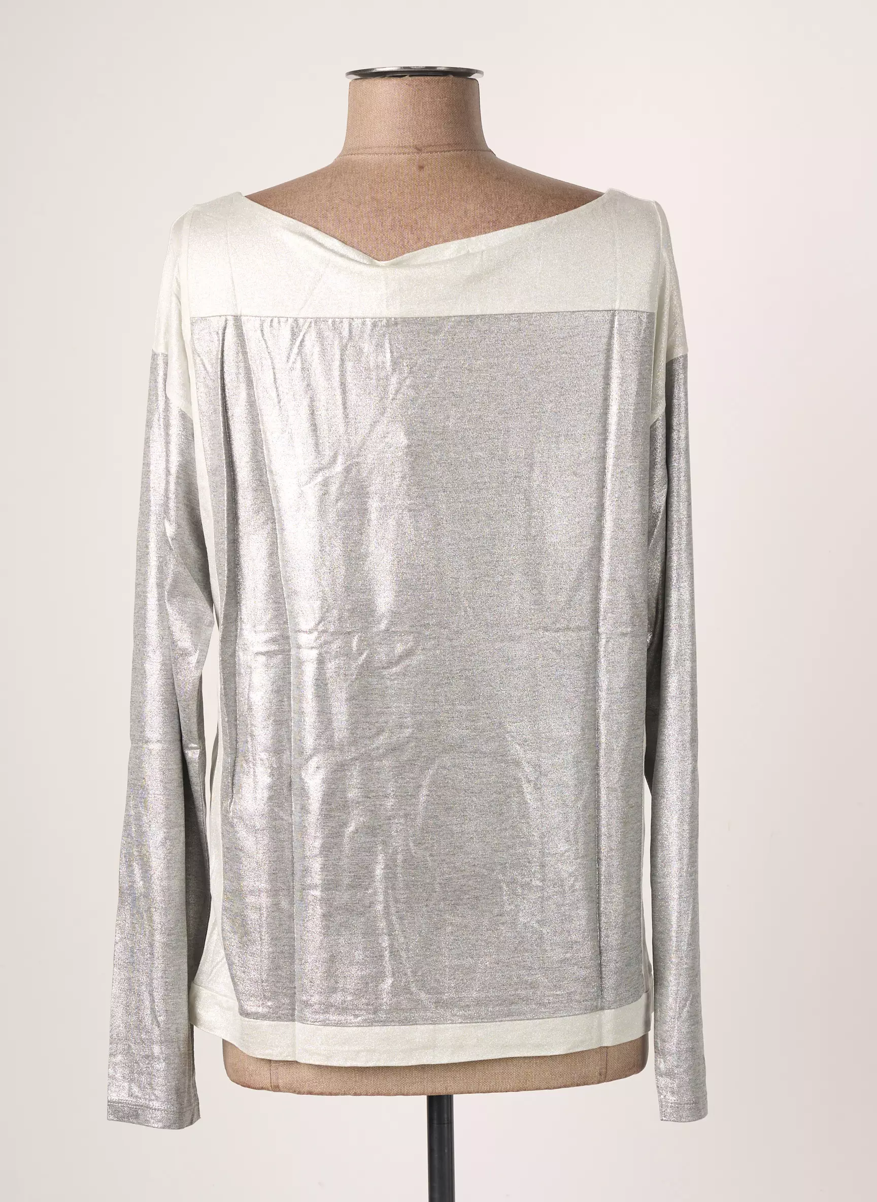 Blanc Boheme Tshirts Femme couleur gris
