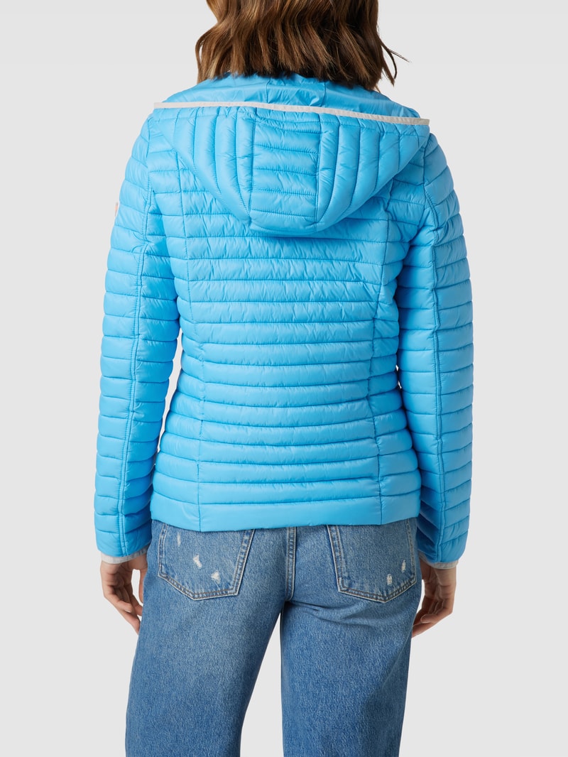 Steppjacke mit Label-Details in blau