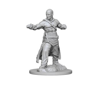 Human Male Monk: Pathfinder Deep Cuts Unpainted Minis