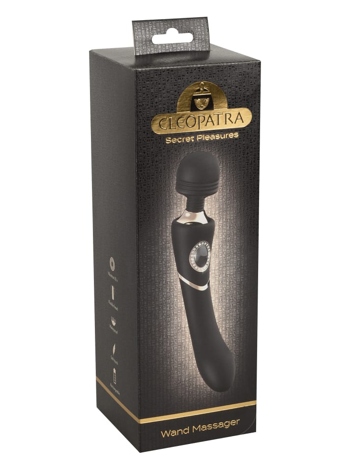 Cleopatra Massagestab Wand Massager in schwarz günstig kaufen 24 cm