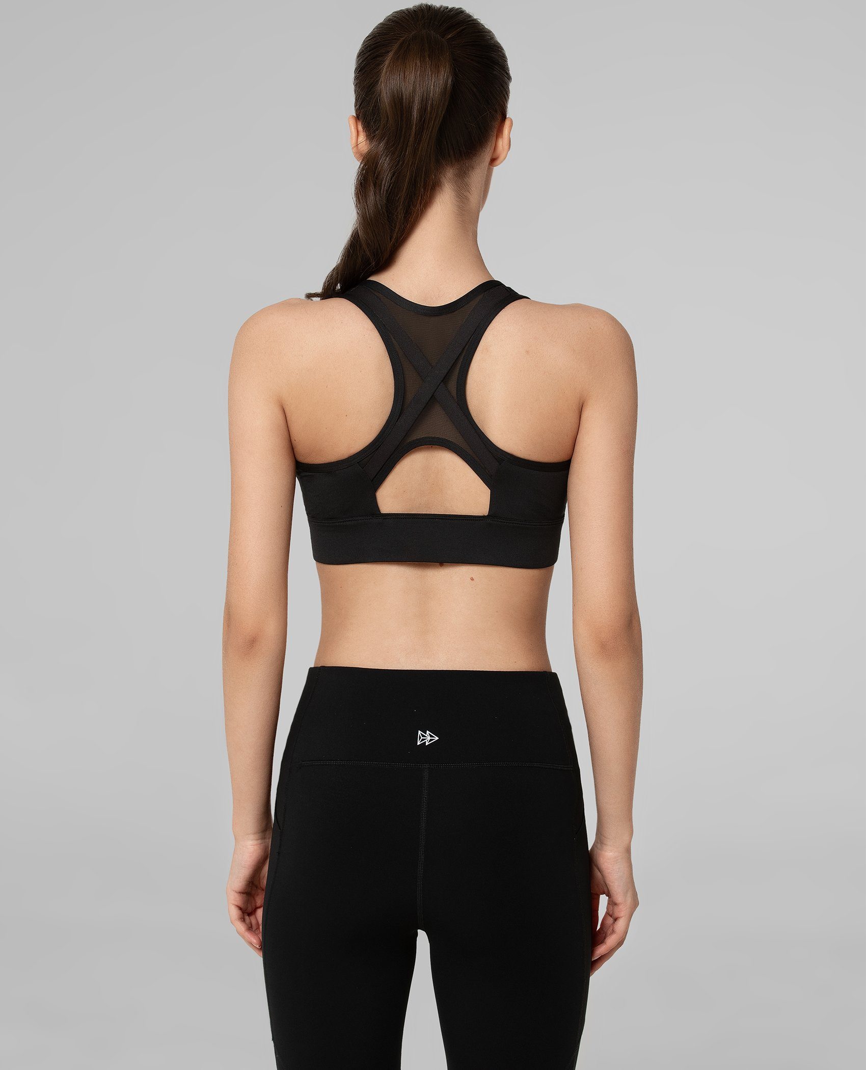 Yvette Sport-BH mit YKK Reißverschluss vorne, Mesh Ringerrücken, E100556A19