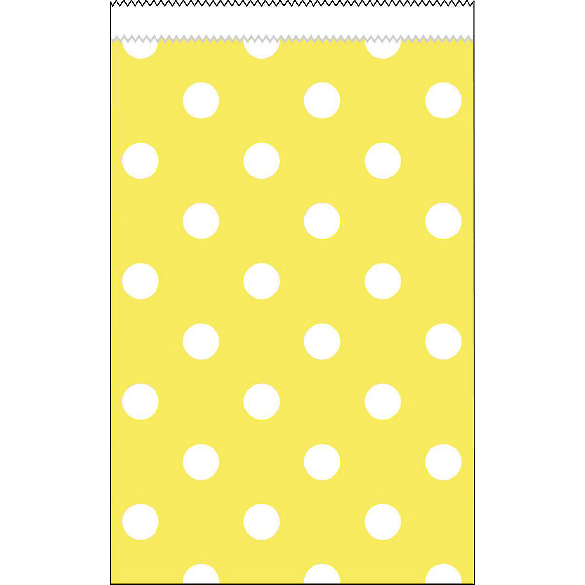 Geschenktüte Mitgebseltüte Punkte Gelb, Papier, 10 x 6 cm, 20 Stück