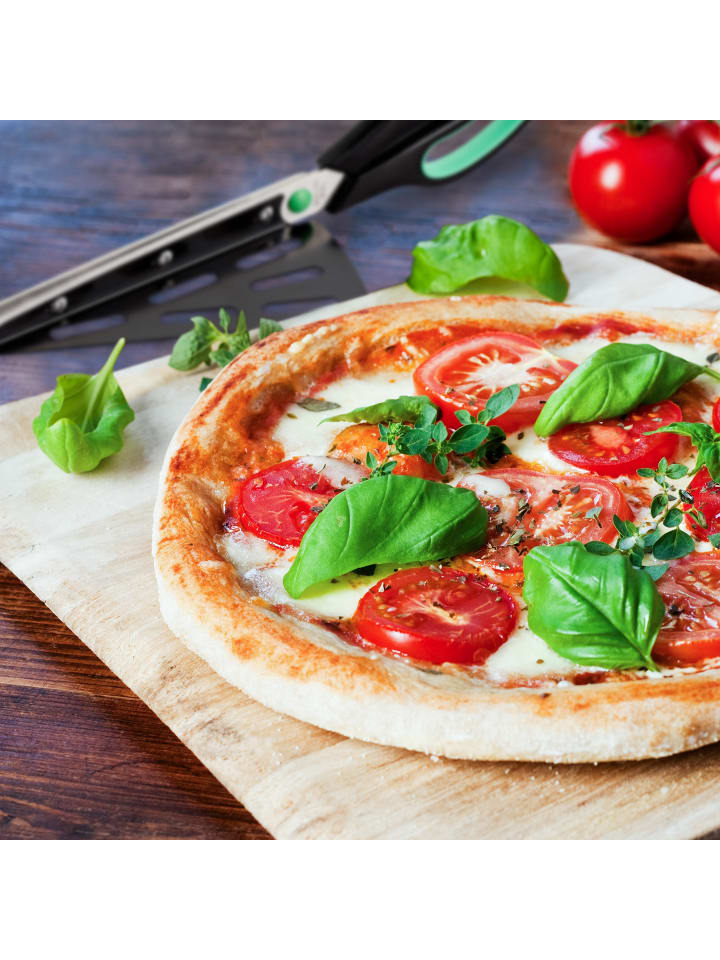 relaxdays Pizzaschere in Schwarz/Grün günstig kaufen onesize