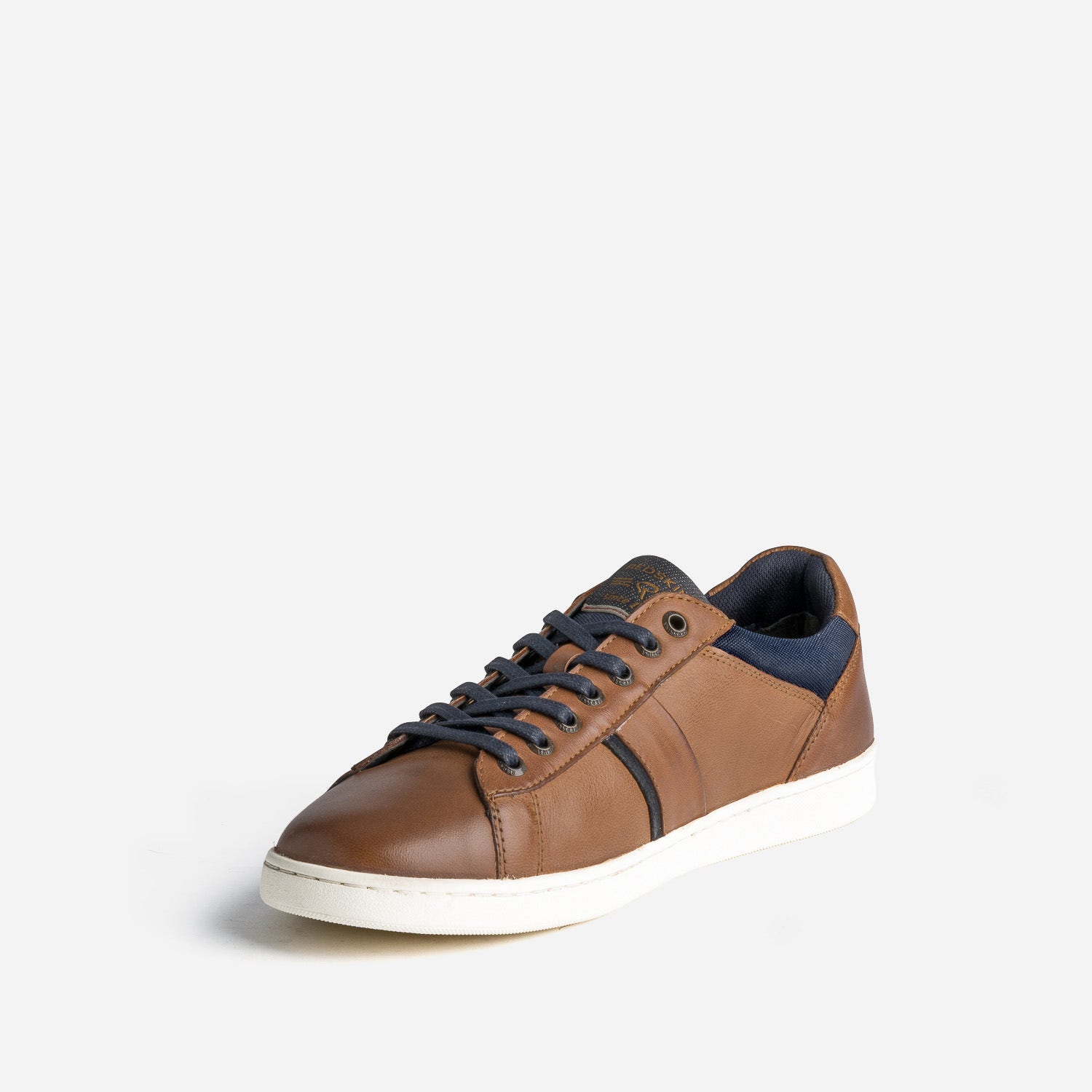 Tennis REDSKINS marron en cuir