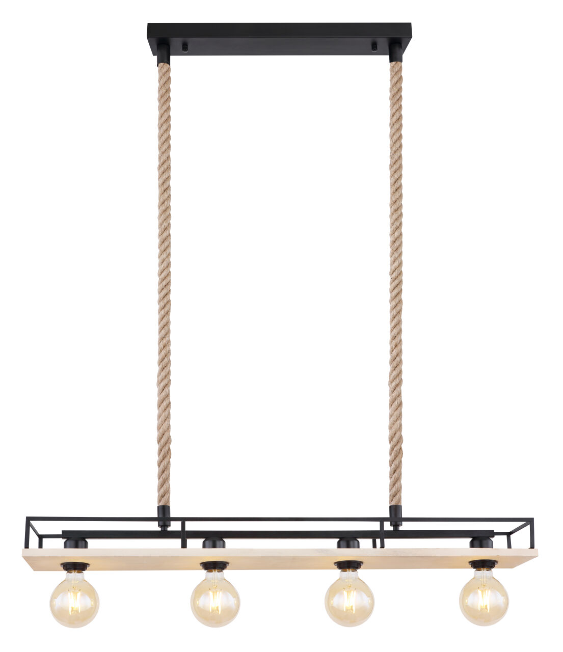 Globo Lighting - TRIXI - Hängeleuchte Metall schwarz matt, 4x E27