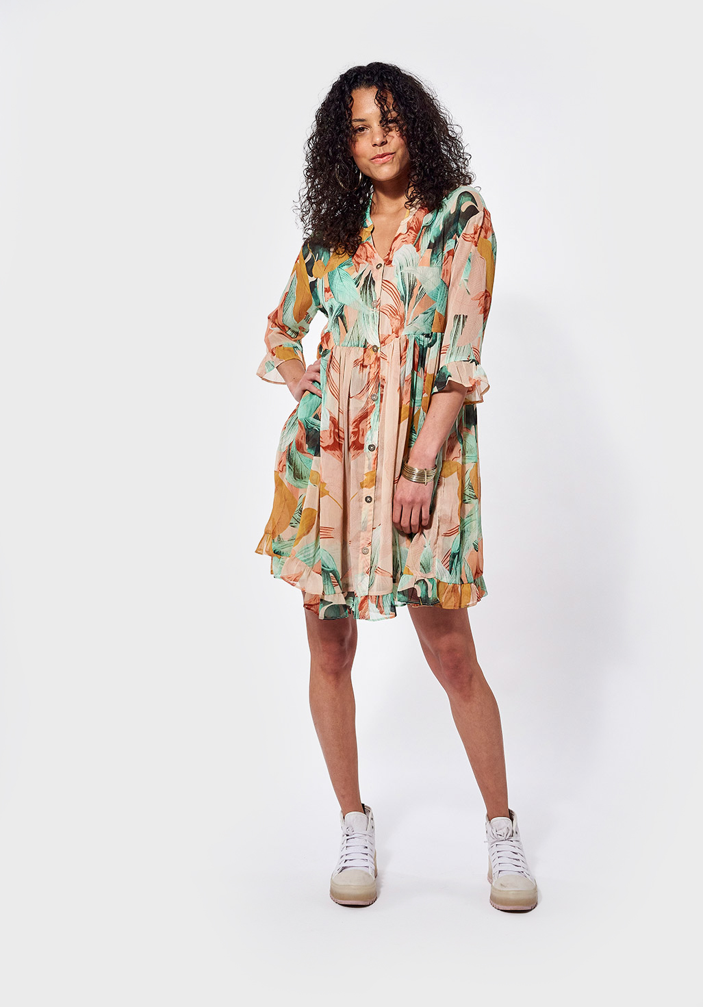 JADIS  Robe babydoll Femme imprimée fleurie