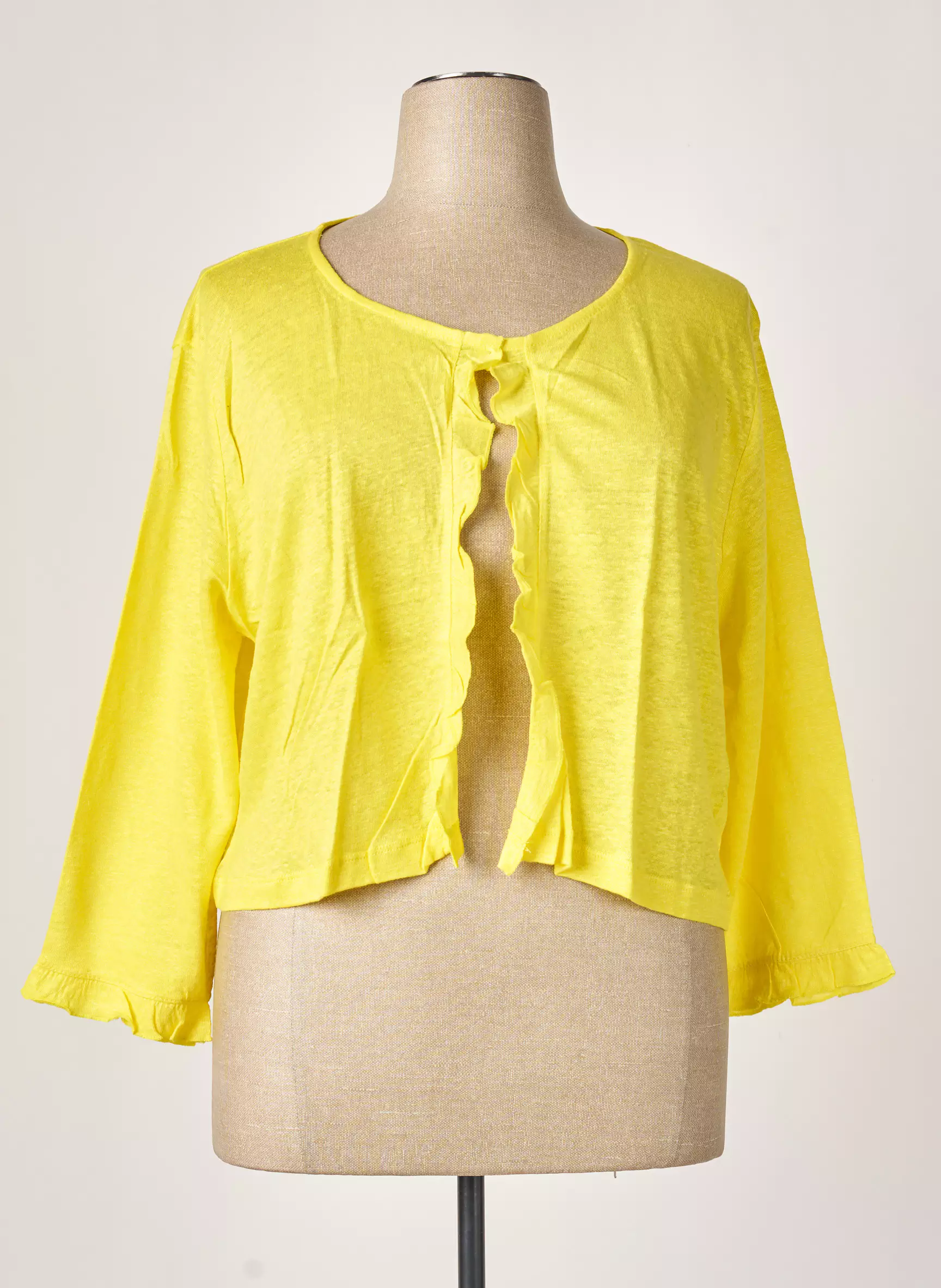 Maloka Cardigans Femme couleur jaune