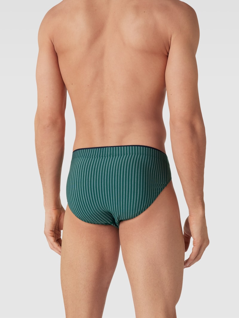 Slip mit Streifenmuster Modell 'Supermini' in grün