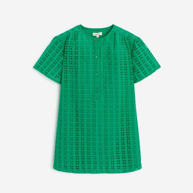 Robe fille vertee broderie anglaise Catimini