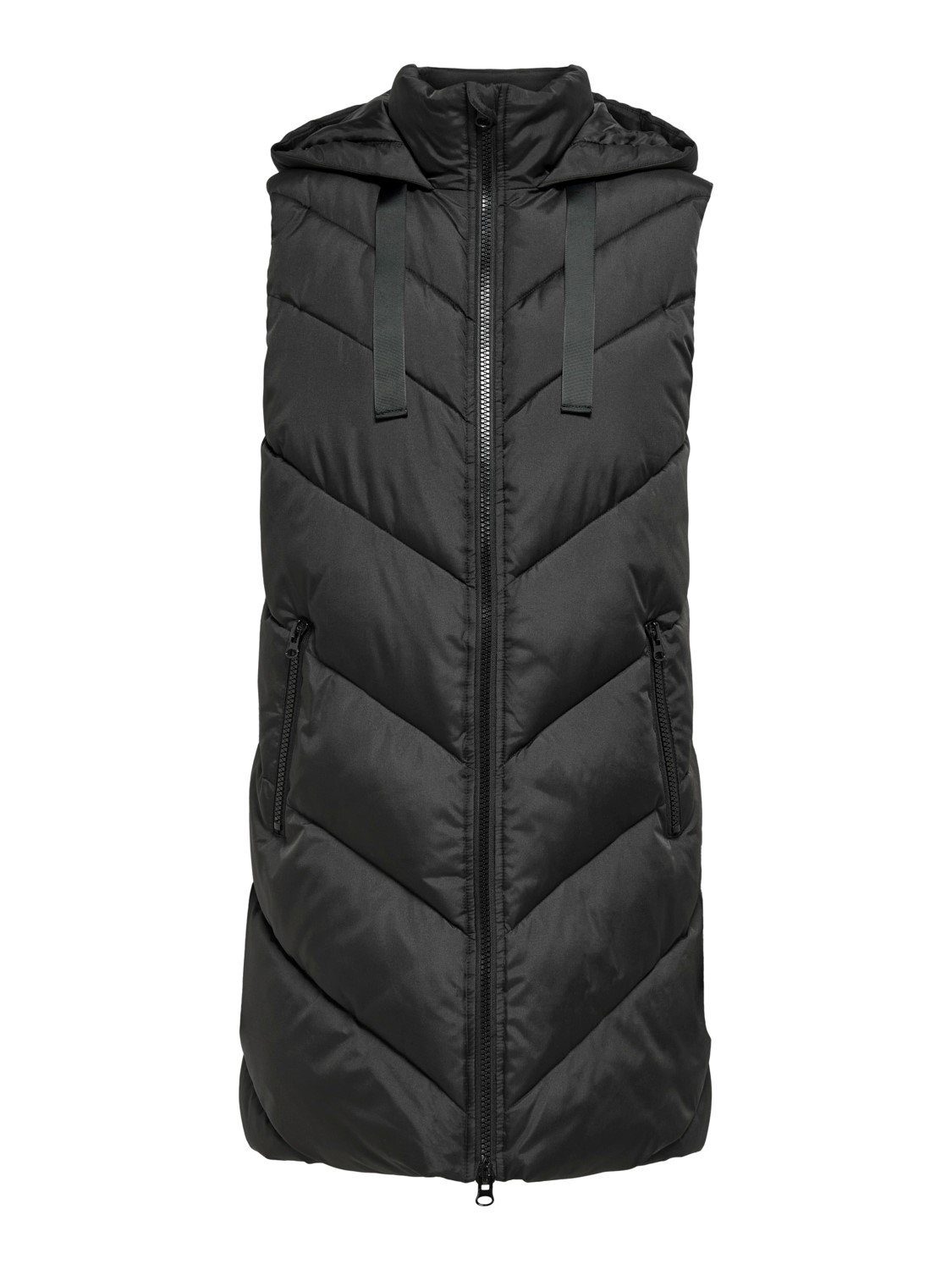 JACQUELINE de YONG Steppweste Lange Steppweste JDYSKYLAR Puffer Winterjacke ohne Ärmel (1-tlg) 3913 in Schwarz