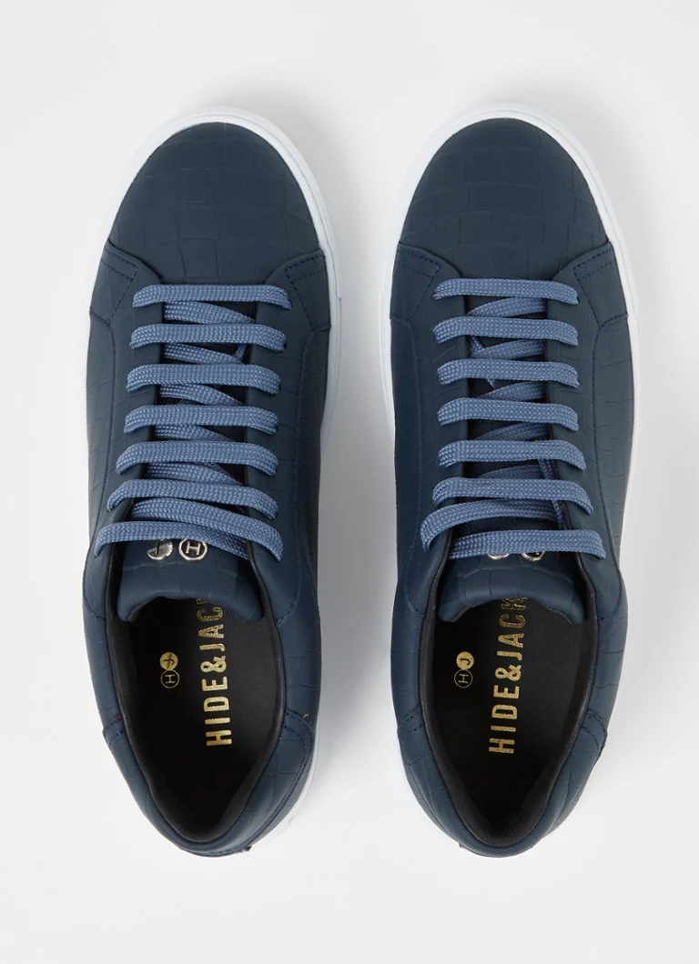Hide&Jack Essence calfskin sneaker with crocodile texture