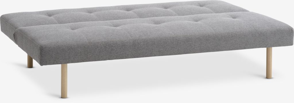 HOLSTED Sofa rozkładana HOLSTED tkanina szara/naturalna