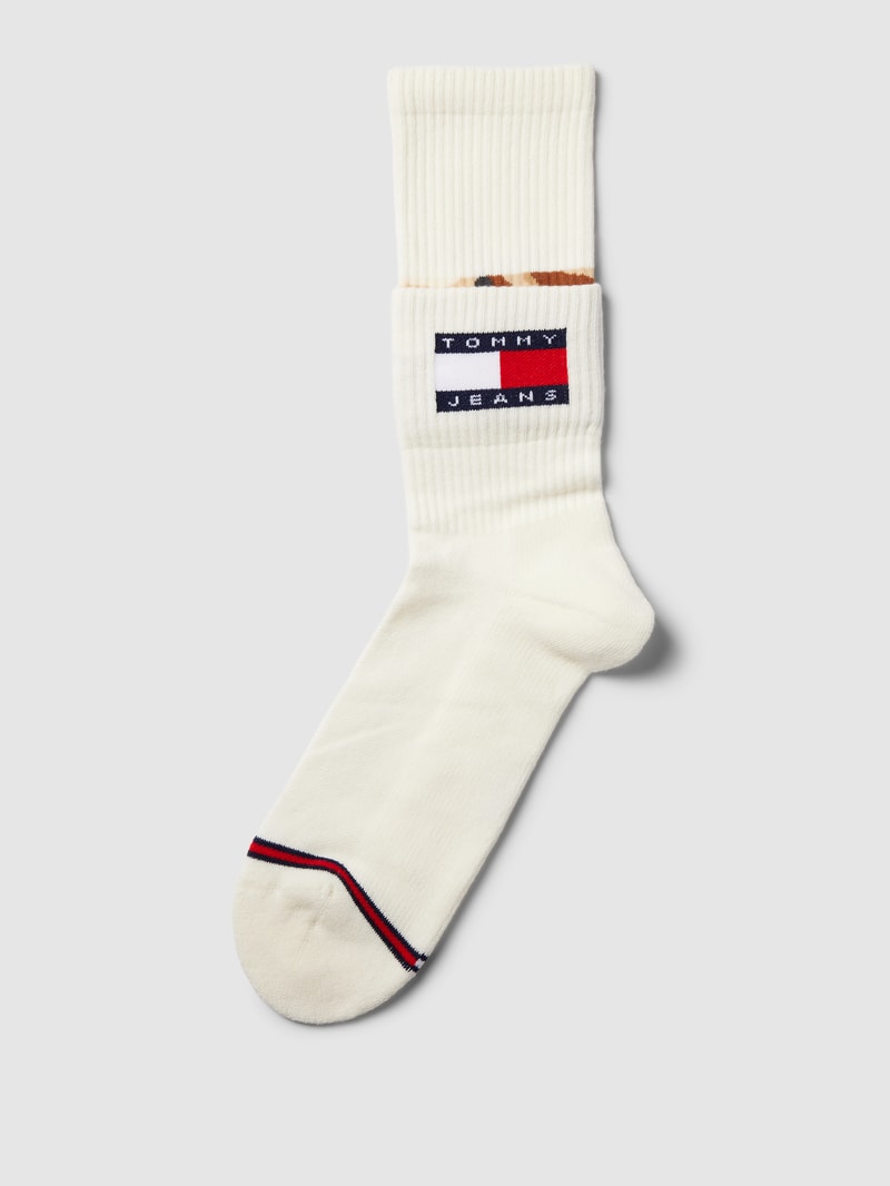 Socken mit Label-Details in offwhite