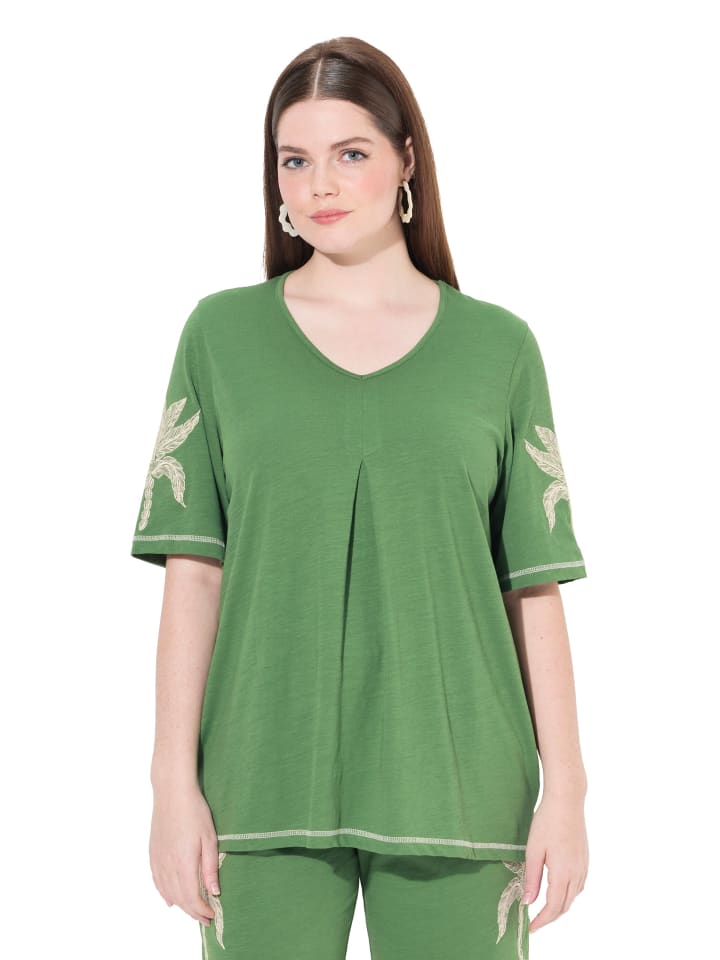 Ulla Popken Shirt in moosgrün günstig kaufen