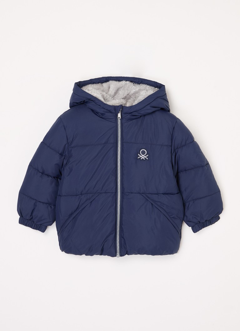 Jaqueta puffer com capuz Benetton
