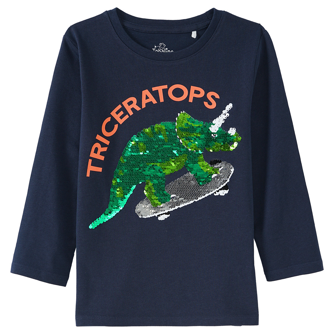 Jungen Langarmshirt mit Wendepailletten