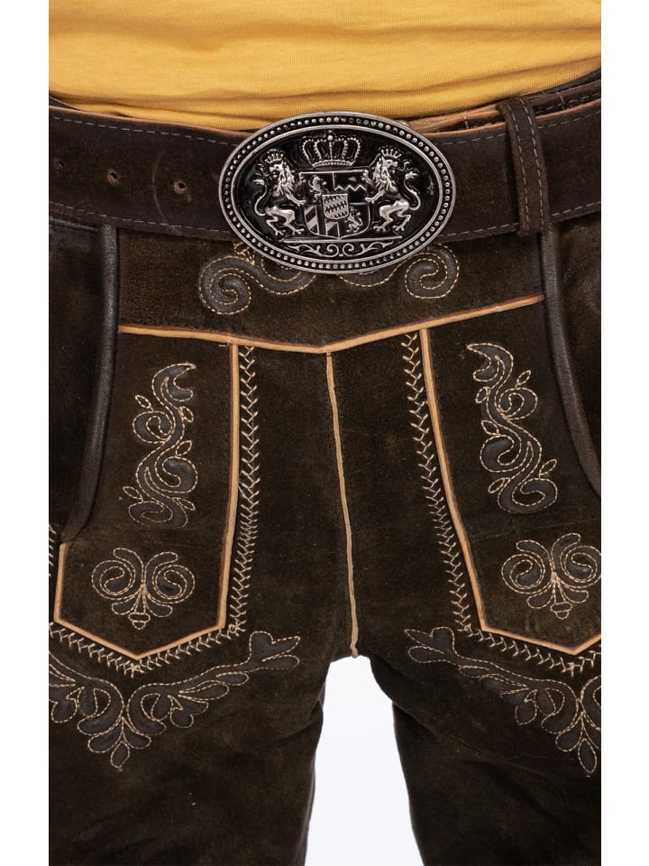 MADDOX Lederhose RONN in dunkelbraun günstig kaufen
