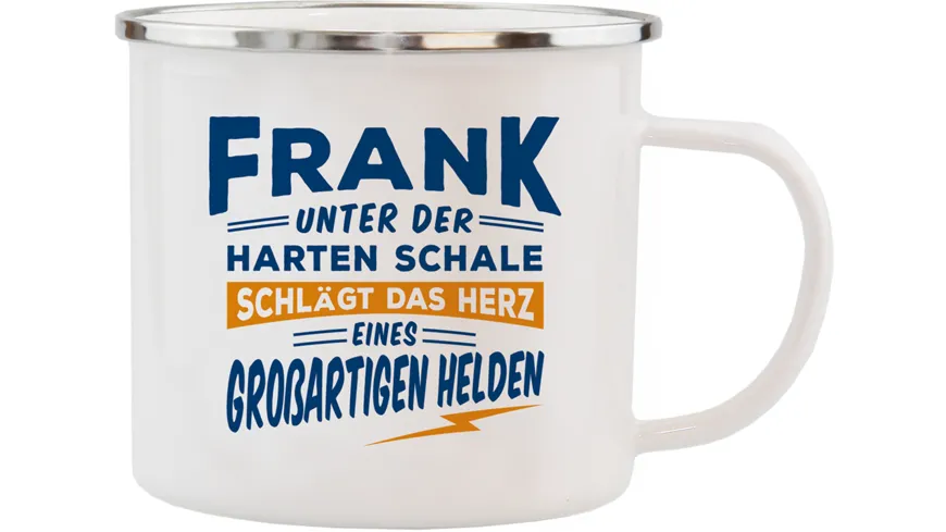H&H Echter Kerl Emaille-Becher Frank