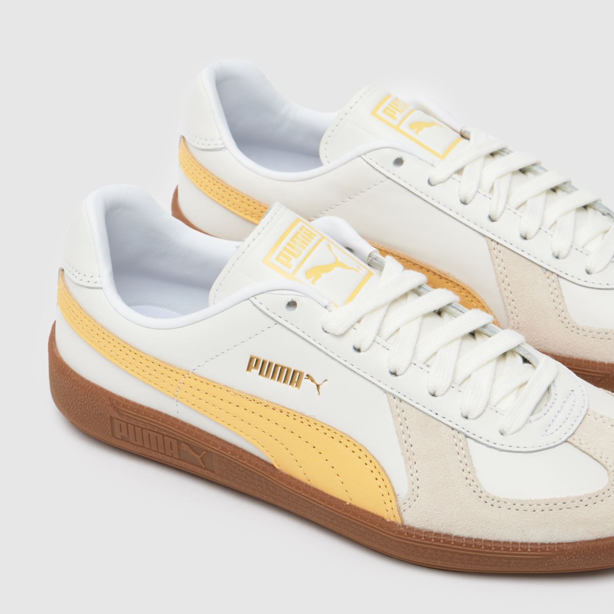 PUMA Terrace Classic-sneakers i vitt och gult